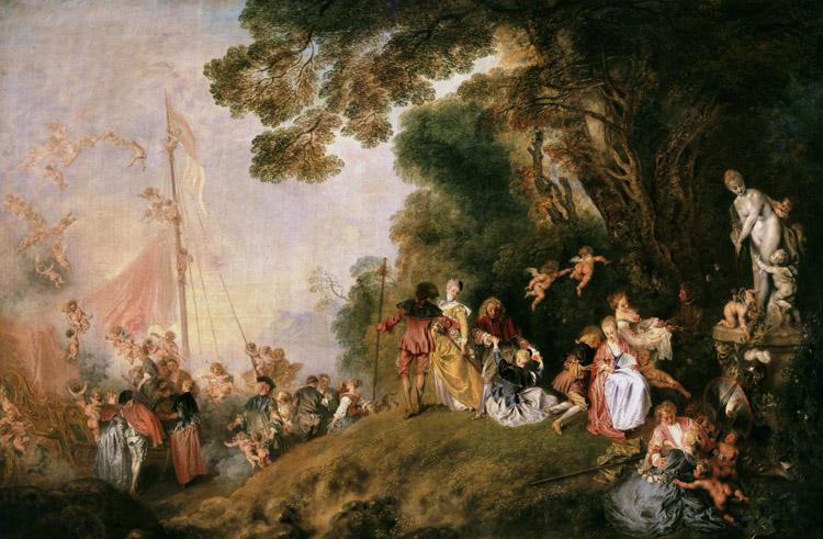 Jean-Antoine Watteau Pilgrimage to Cythera (mk08) oil painting picture